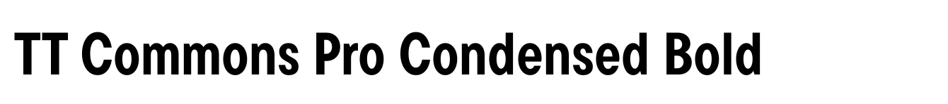 TT Commons Pro Condensed Bold